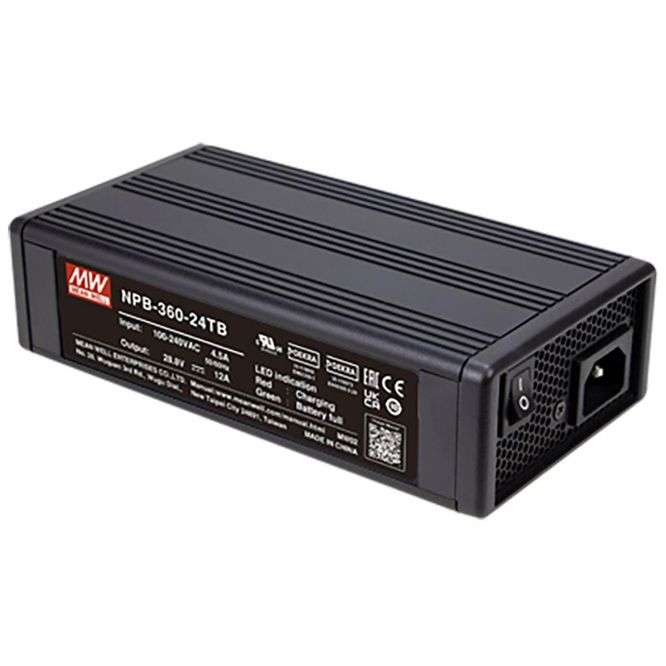 BATTERY CHARGER SLA D/T IN=220VAC OUT=24V (28.8V) @12A NPB-360-24TB