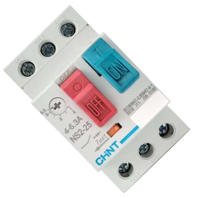 MANUAL MOTOR STARTER 4-6.3A 2.2KW 100KA NS2-25-4.0-6.3A