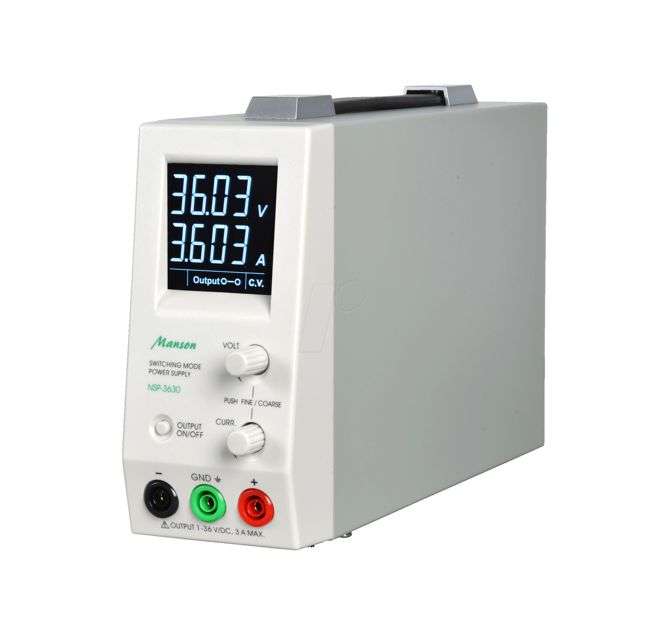 BENCH POWER SUPPLY 1CH I=220V O=1-36V @ 3A NSP-3630