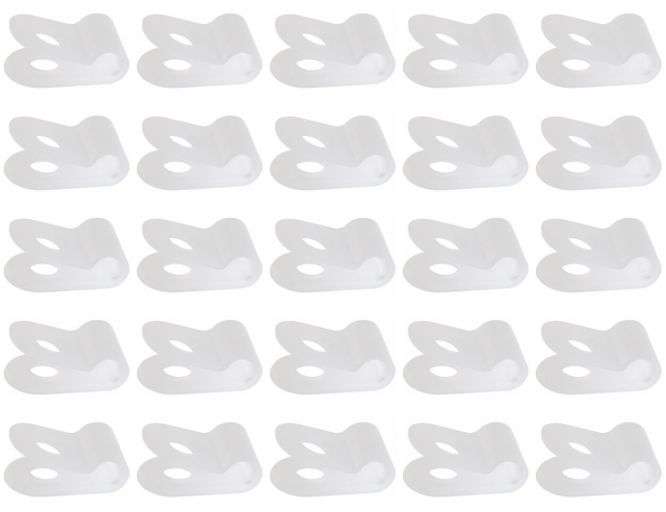 CLIP P-TYPE PLASTIC WHITE 8.4mm - 1K/BAG EC7.9