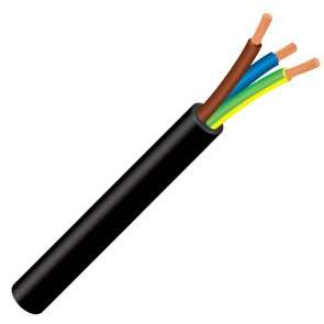 CABTYRE CABLE 3C 1.0 O=7 BLACK - OPEN REEL GCTC-1.0F03CS-BB-GC1
