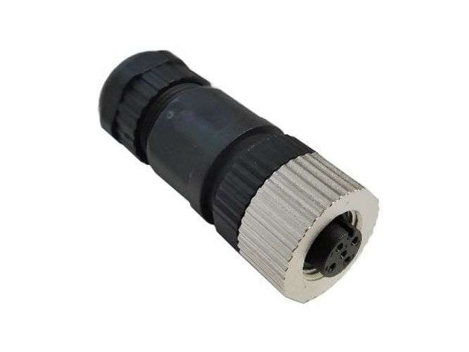 5W SOLDER TYPE SOCKET INLINE M12 SENSOR CONNECTOR PB-M12A-05P-FF-SL7001-00A(H)