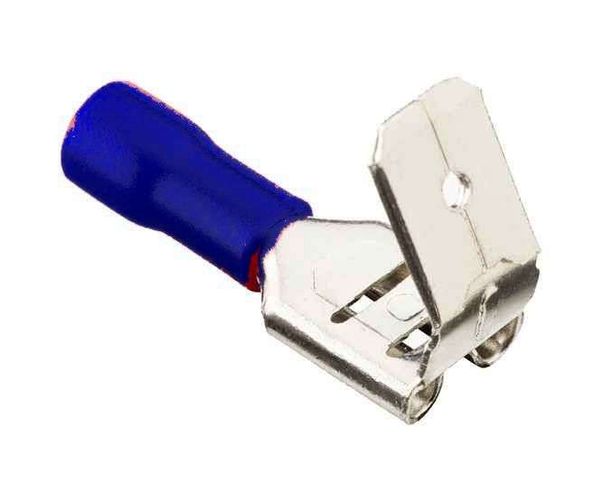 PIGGYBACK PRE-INSU TERM 6.35mm BLUE PBDDN 2-250