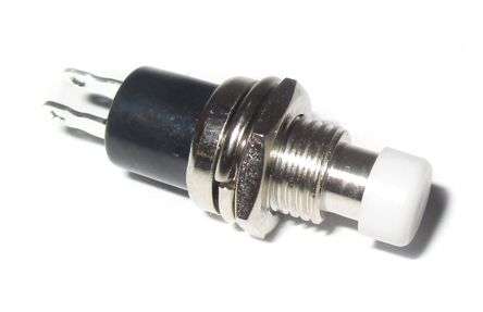 PUSH BUTTON SWITCH N.C. SPST 0.5A/250V WHITE SOLDER M7 PBS-105C WHITE