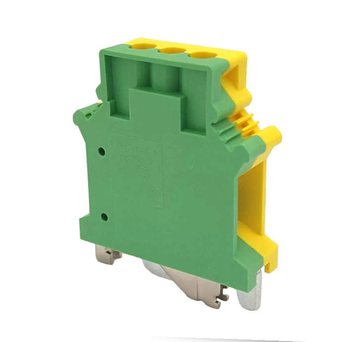 EARTH TERMINAL BLOCK DIN RAIL P=12.2 PC16-PE-01P-1Y-00A(H)
