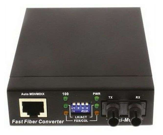 CONVERTER ETHERNET MEDIA 10/100 9V PEL-MC-10/100MMST-UK
