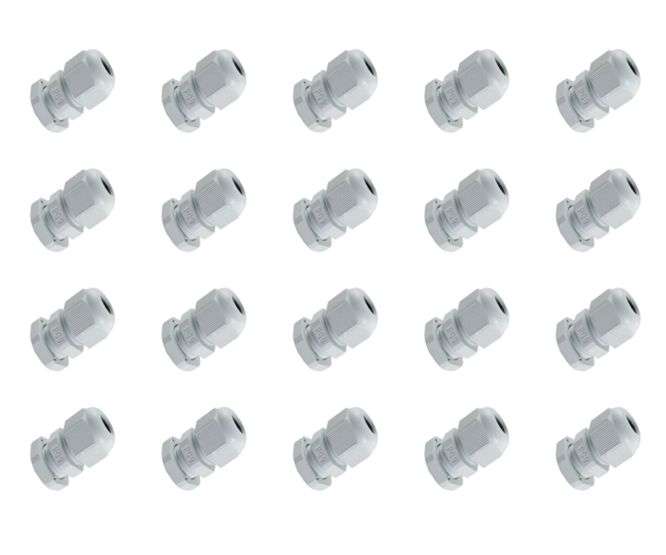 GREY COMPRESSION GLAND PH=16mm CAB=4-8mm - 100/BAG PG-9-GY