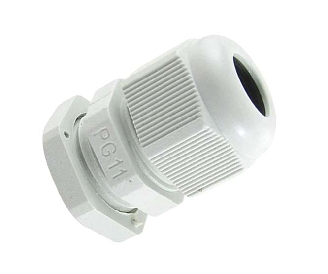 WHITE COMPRESSION GLAND PH=19mm CAB=5-10mm PG11-WT