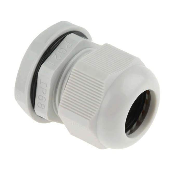 WHITE COMPRESSION CABLE GLAND PH=29mm CAB=13-18mm PG21-WT