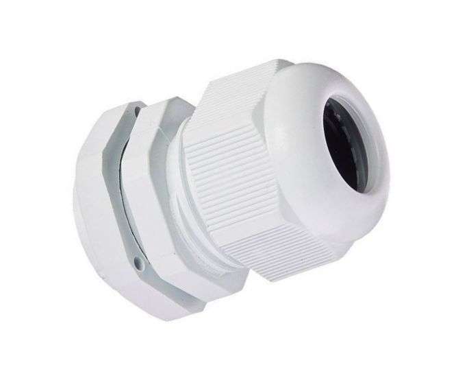 WHITE COMPRESSION GLAND PH=16mm CAB=4-8mm - DEBULK PG-9-WT