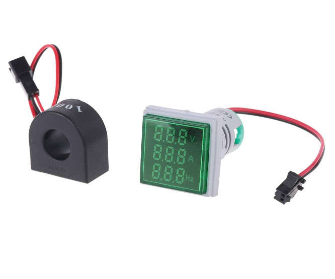 PANEL MOUNT INDICATOR 22mm V+A+F PL-AD101-22VAHZS-G(GREEN)