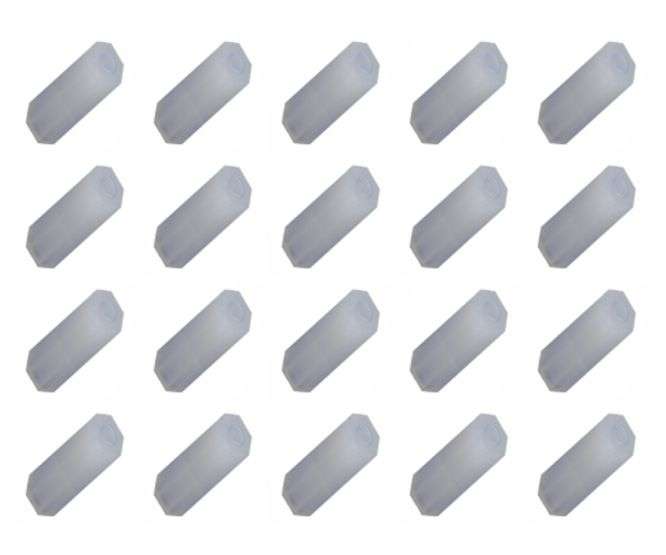 SPACER PLASTIC FEM-FEM M3x5mm- 1K/BAG HP-5