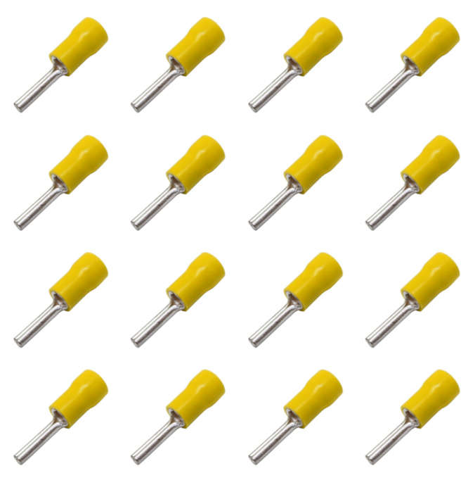 PIN TERMINAL PRE-INSULATED VINYL PL=12mm YELLOW - 1K/BAG PTV5.5-13