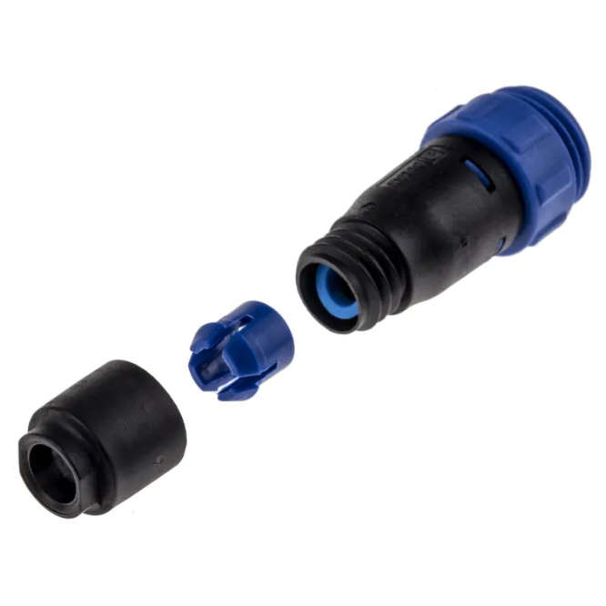 CIRCULAR HOUSING RECEPTACLE FOR PLUG CONNECTOR PX0411 2W IP68 250V 8A PX0411/02P/5560