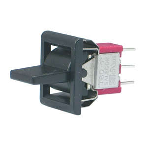 ROCKER SWITCH MINI SPDT (PADDLE) (ON)-OFF-(ON) PCB R8016A-P14-22-CQ-E-H-Z54