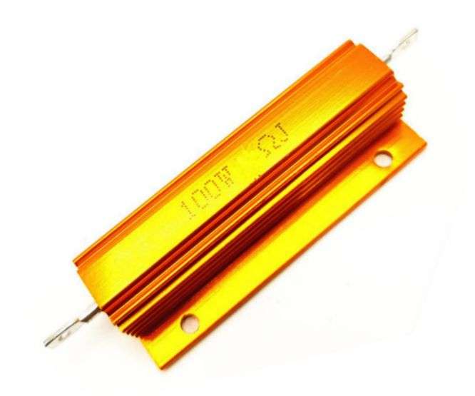RESISTOR 100W ALUMINUM W/W IN 50W CASE 1E0 100W-1R0-J