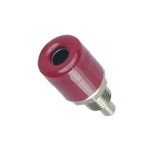 BANANA SOCKET 4mm DARK RED SOLDER TL=23mm RG11-RED