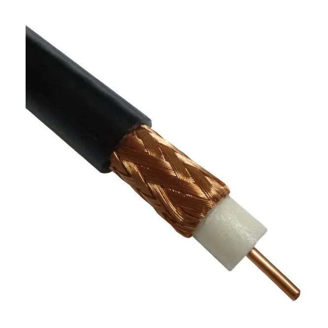 COAXIAL SHIELDED CABLE SOLID 6mm BLACK - DEBULK RG59-COAX
