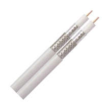 DUAL TV CABLE COAX SOLID WHITE 75 OHM RG6U DUAL COAX