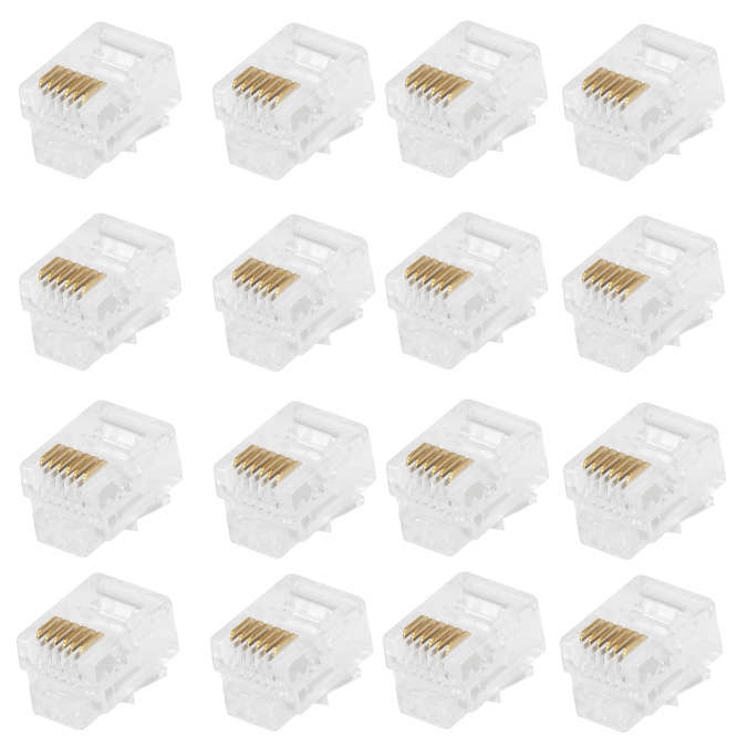 RJ12 MODULAR PLUG 2 PRONG 6P6C - 1K/BAG RJ12-PLUG2