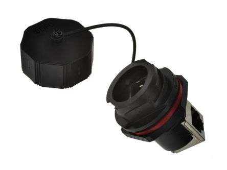 RJ45 PANEL MOUNT SOCKET 8-PIN R/A RJ45F71RA