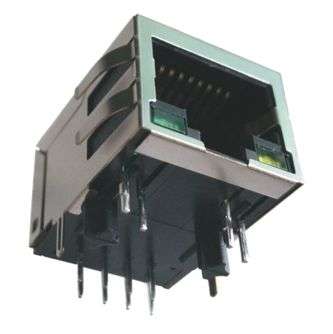 RJ45 SOCKET R/A WITH LED + TRANSFORMER RJLD-043TC1
