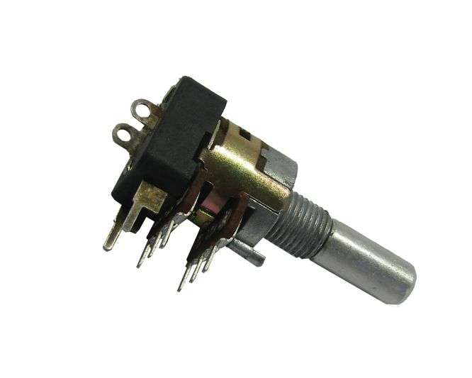 16MM POTENTIOMETER W/SWITCH S/T LIN DUAL 50K RK12-A50K-20