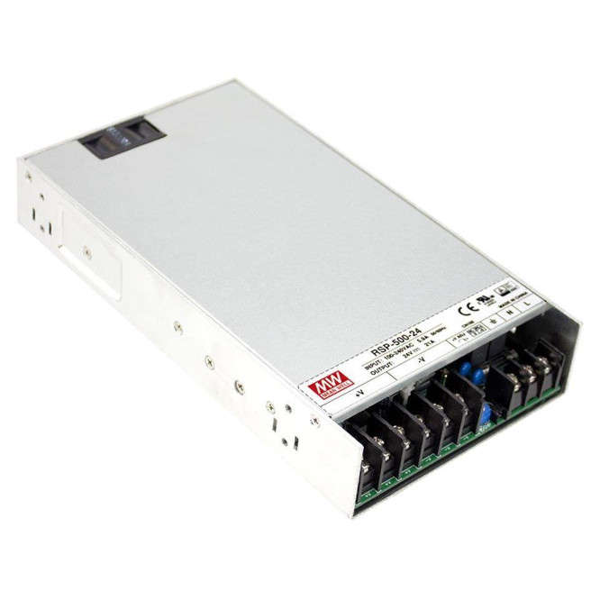 POWER SUPPLY ENCL. I=220 O=24V 21A 500W RSP-500-24