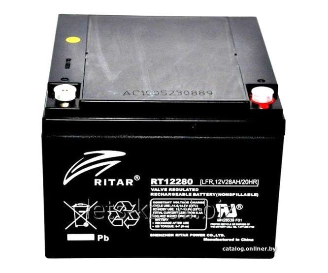 BATTERY SLA 12V 28AH 166x175x125 RT12280