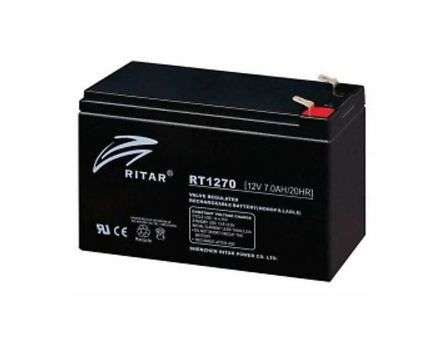 BATTERY SLA/AGM 12V 7AH 151x65x94 TERM=4.75m  RT1270-F1