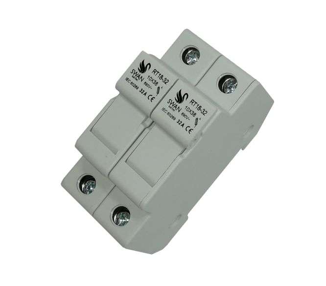 HOLDER FOR 10x38 FUSE 2P D/R MOUNT FH-RT18-32-2P-A