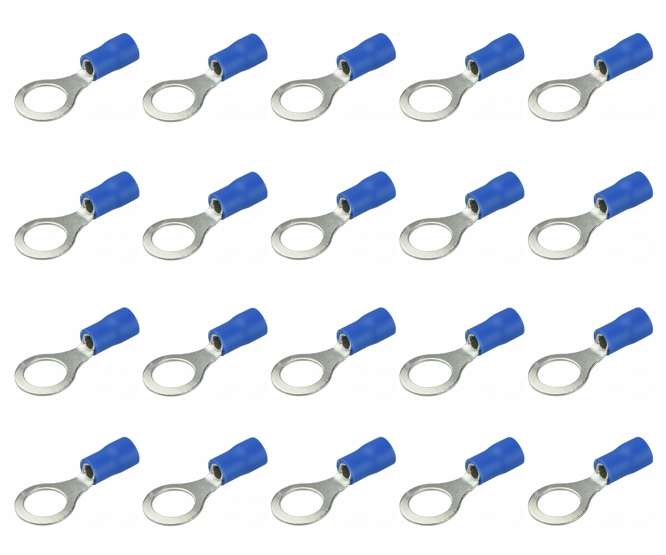 TERMINAL PRE-INS RING LUG BL R=10.5mm 1K/BAG RV 2-10