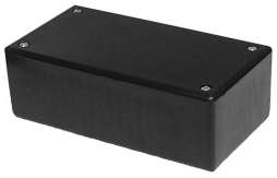 ENCL ABS MOL 20BK  130x 70x 44  S20-BK-RIBBED