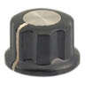 KNOB PLA SIL HEX LIN 20x13x6.4  S8860
