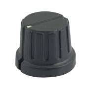 KNOB PLA BLK SCR DOT 13x15x6.4 S8879-BK