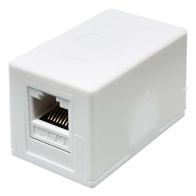 RJ45 MINI CAT5e SURFACE ETHERNET BOX SINGLE PORT WHITE SA8P8C5Z