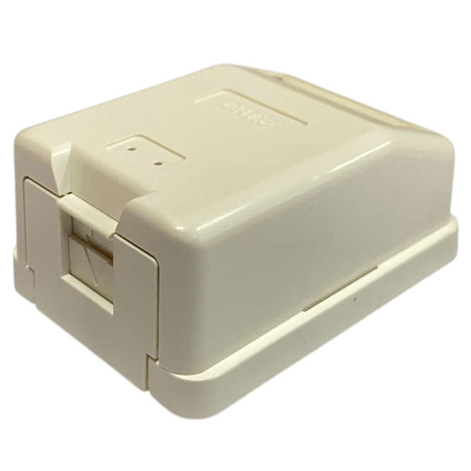 Cat6 SURFACE BOX SINGLE PORT WHITE SA8P8CDK