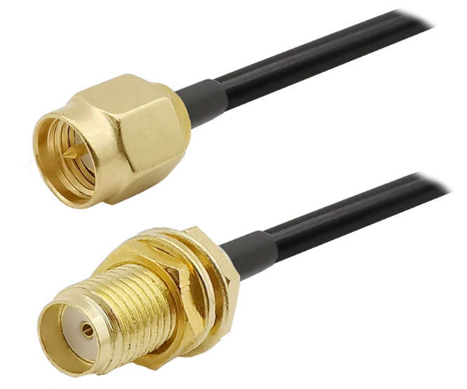 SMA 5MM COAX EXTENTION LEAD PLUG-SOCKET 1.5m SAEL