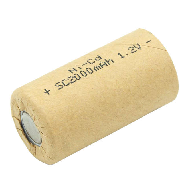 NiCD RECHARGEABLE BATTERY 2.2AH 1.2V SC SIZE 22x42mm SC2000P