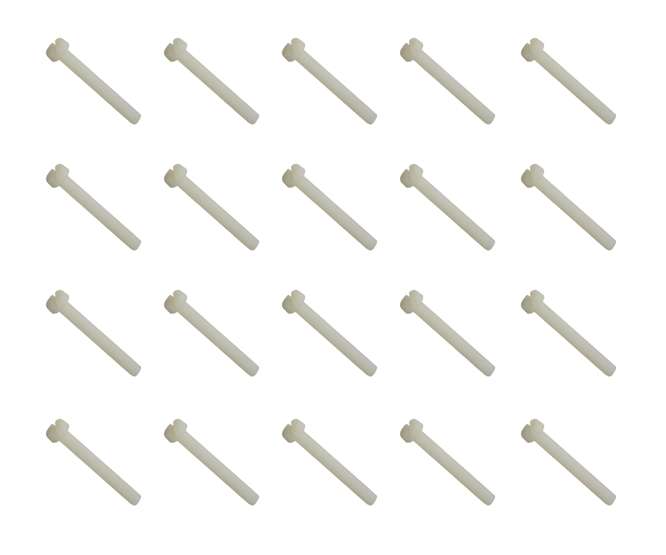 NYLON SCREW NATURAL SLOTTED HEAD M3x15mm-1K/BAG 210324