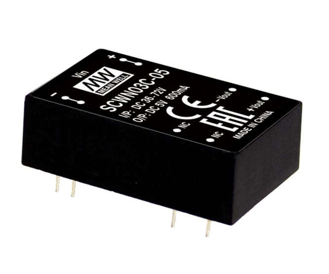 DC-DC CONVERTER BUCK I=24V O=12V @ 250mA 3W SCWN03B-12