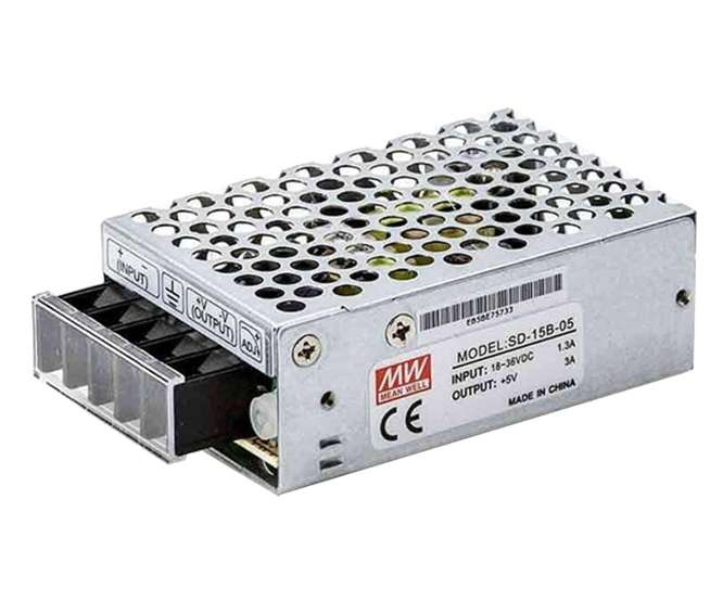 DC-DC CONVERTER ENC I=24V O=5V 3A SD-15B-5