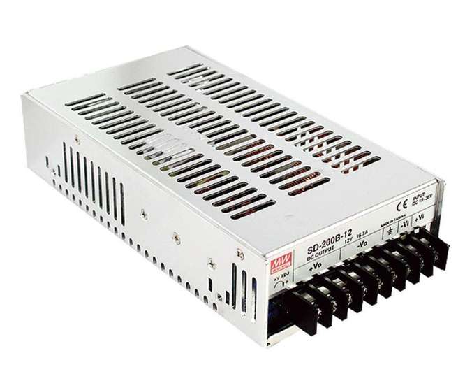 DC-DC CONVERTER ENCL. I=24V O=12V 16A7 200W SD-200B-12