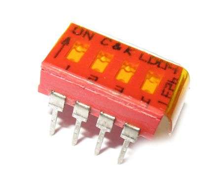 DIP SWITCH 4WAY LOW PROFILE SD04H0K *A*
