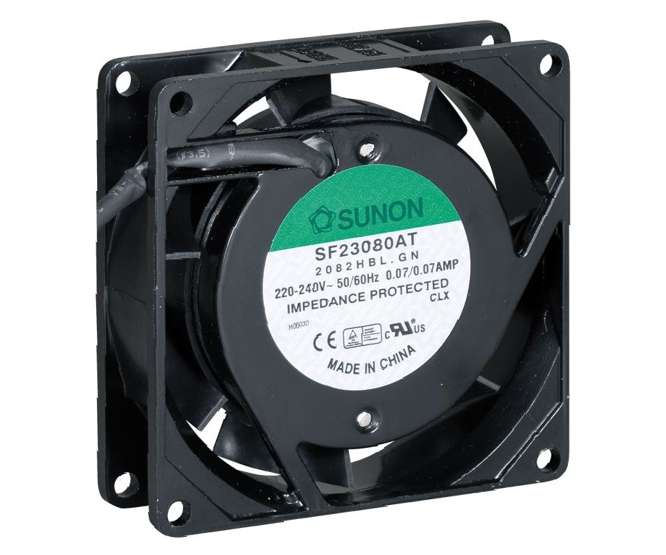 220V AXIAL FAN 80sqx25mm BAL 20CFM LEAD SF23080AT-2082HBL
