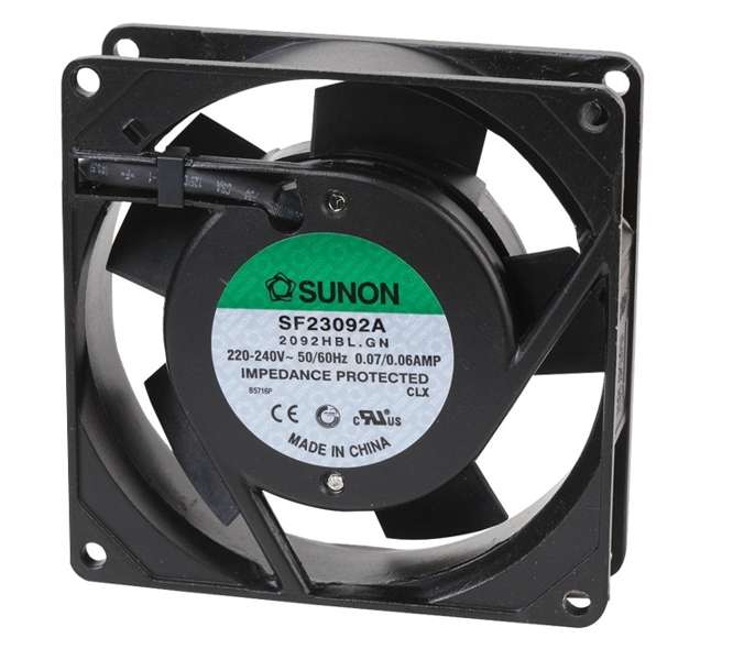 220V AXIAL FAN 92sqx25mm BAL 33CFM LEAD SF23092A-2092HBL.GN