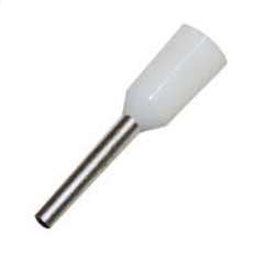 TERMINAL BOOT LACE WHITE 0.75mm2 L=8 EVN7508-WHITE