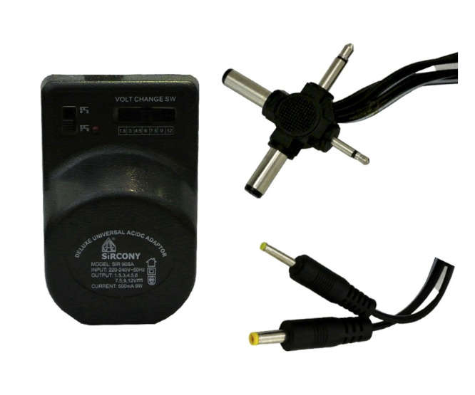 POWER SUPPLY W/M UNIVERSAL 3-12VDC 0.5A SIR96SA