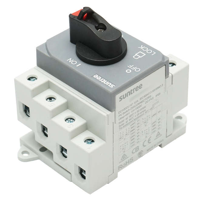 ISOLATOR SWITCH D4S 32A 1000V DC DIN RAIL DC-SISO-32P4B-DC-32