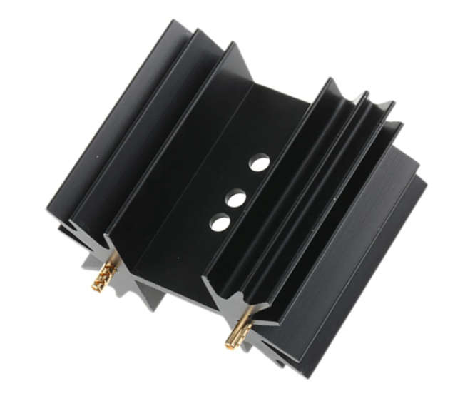 HEATSINK H STYLE 42x25x38mm BLACK PINS=25mm SK129-38,1-STS